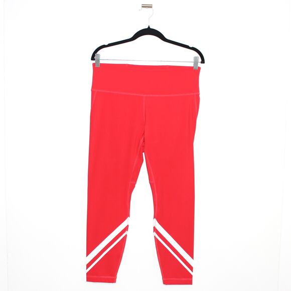 Tory Burch Sculpt Compression Chevron 7/8 Legging Radient Red White XL - Picture 4 of 9